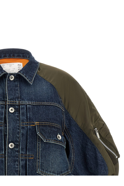 Hybrid bomber jacket Multicolor