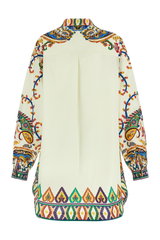 Printed poplin dress Multicolor