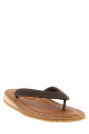 Rubber and leather slides Brown