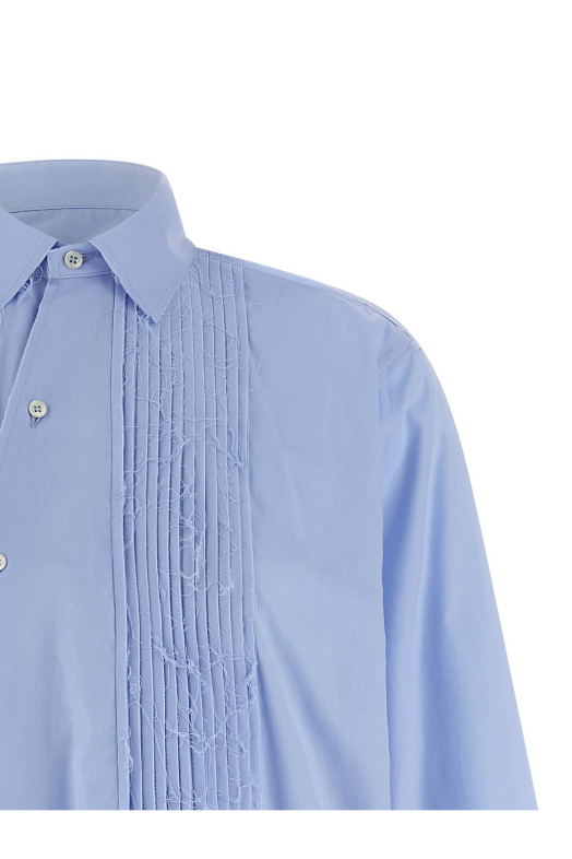 'Crazy smoking plissée' shirt BLUE
