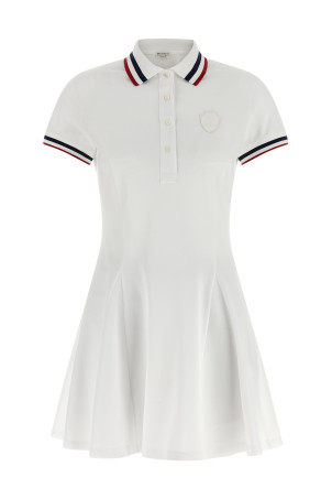 Logo embroidery tennis dress White