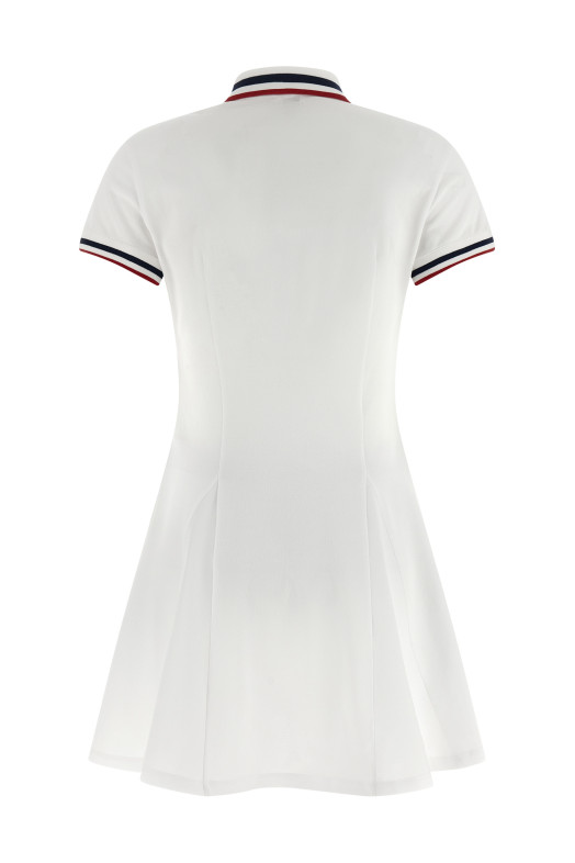 Logo embroidery tennis dress White