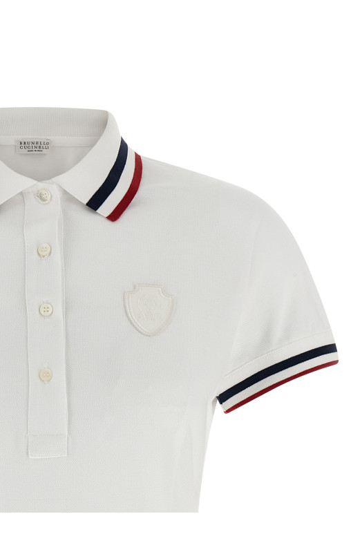 Logo embroidery tennis dress White