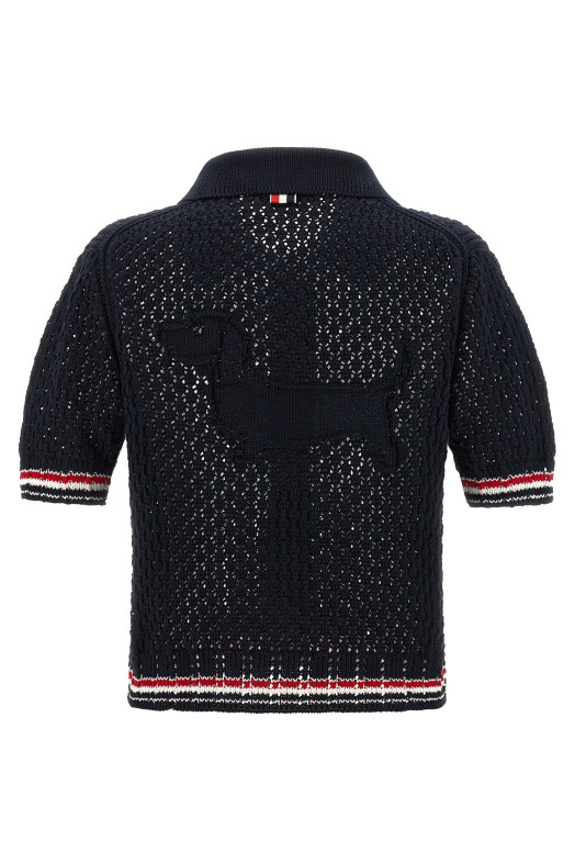 'Hector pointelle' polo shirt Blue