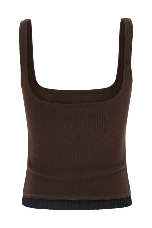 'Lounge' tank top Brown