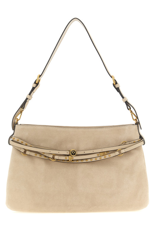'Belt' large shoulder bag Beige