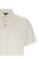 Cotton silk polo shirt White