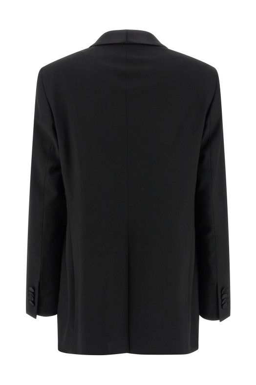 'Clarita' tuxedo dress Black