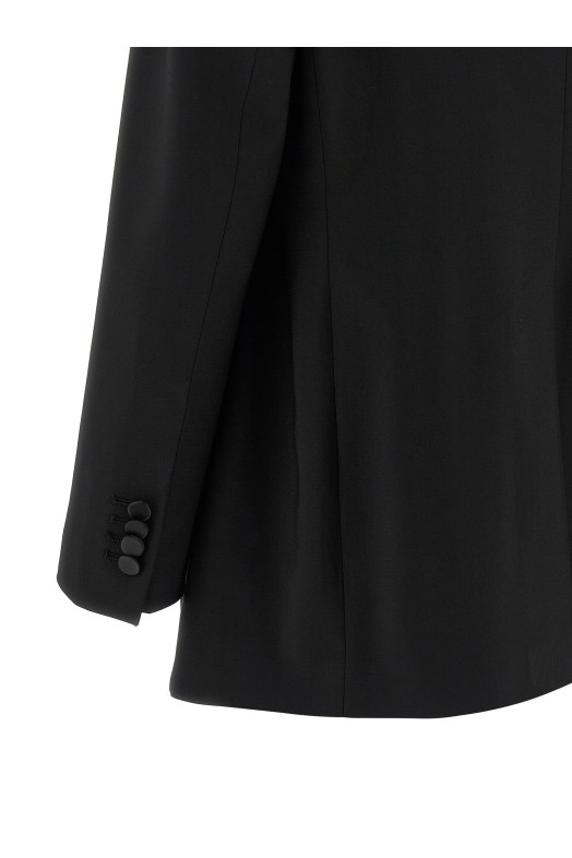 'Clarita' tuxedo dress Black