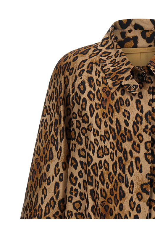 Silk trench coat Brown