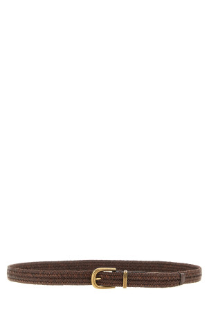 Jewel buckle belt Brown