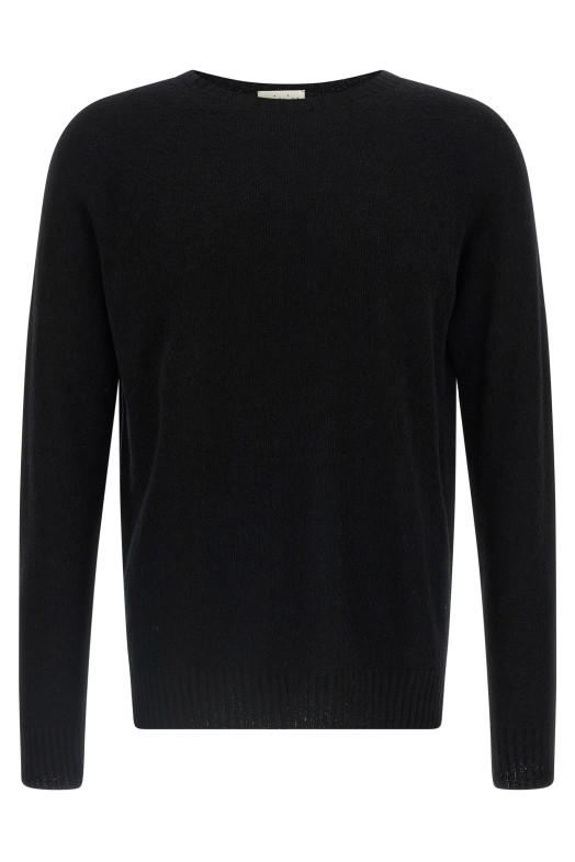 Spongy effect sweater Black