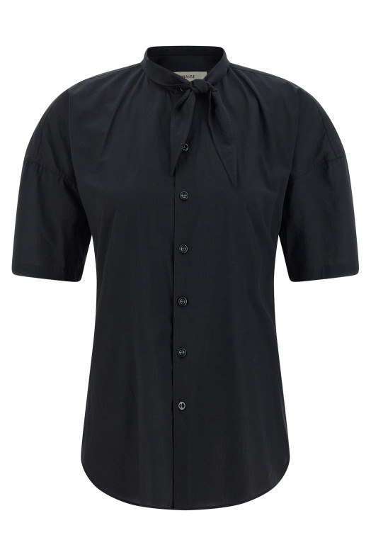 Lavallière collar shirt Gray