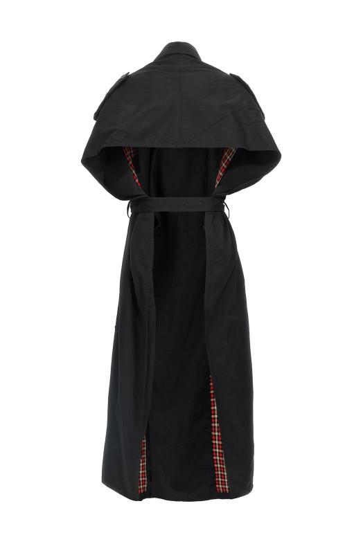 Stole trench coat Black