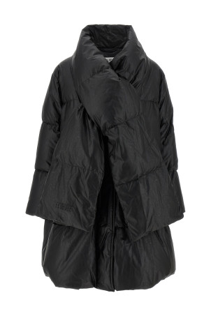 Scarf down jacket Black