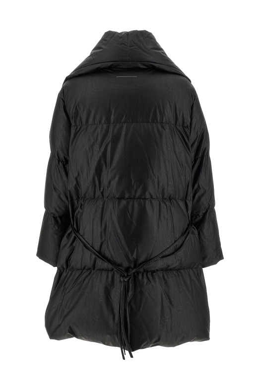 Scarf down jacket Black