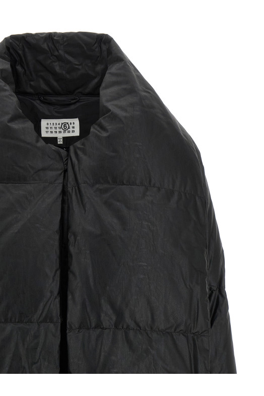 Scarf down jacket Black