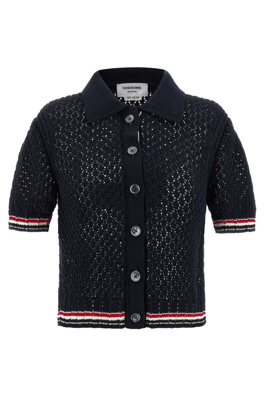 'Hector pointelle' polo shirt Blue