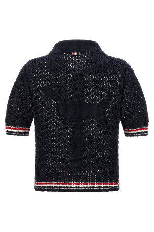 'Hector pointelle' polo shirt Blue