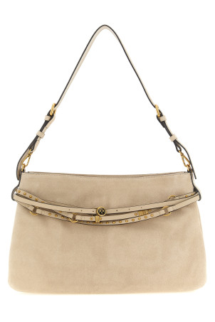 'Belt' large shoulder bag Beige