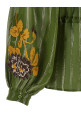 Valentino Garavani embroidered lurex silk shirt  Green