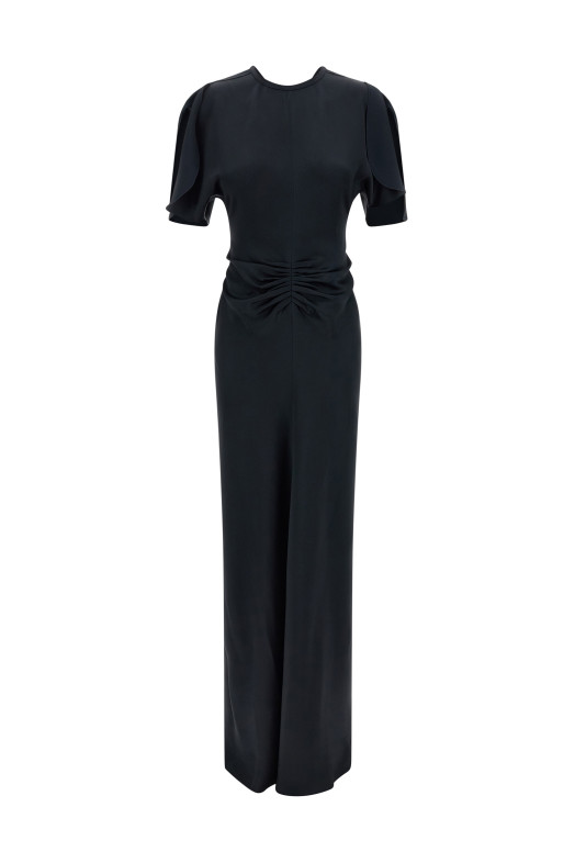 'Gathered Waist' dress Blue