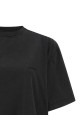 Shaped split T-shirt Black