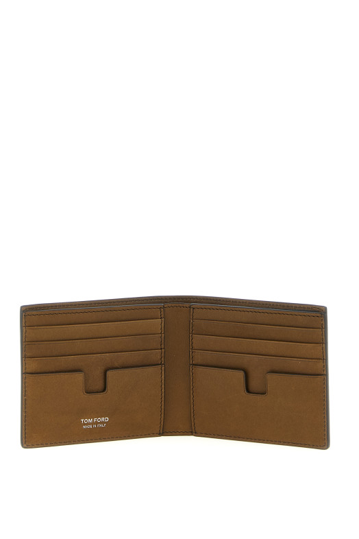 Nubuck leather wallet Brown