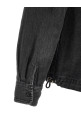 Nylon insert denim jacket Black