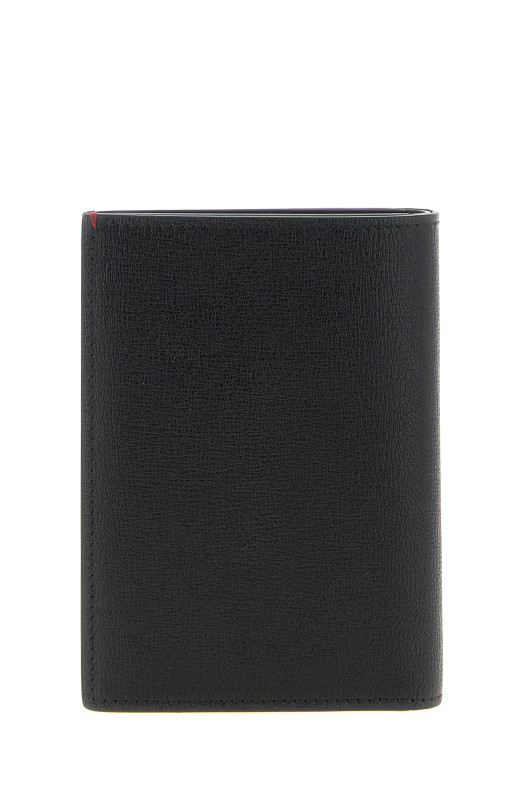 Fine grain leather passport holder Black