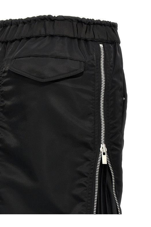 Pleated insert skirt Black