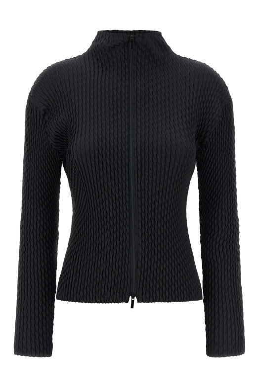'Sleek Pleats' cardigan Black