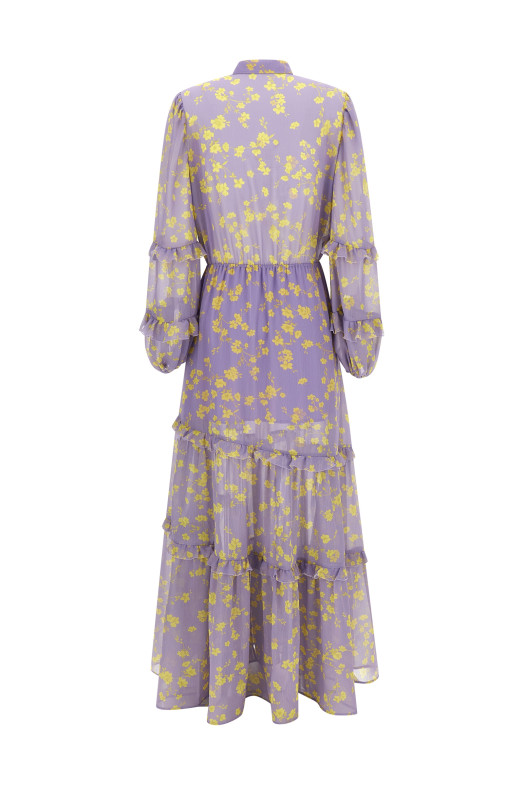 Chiffon dress Purple