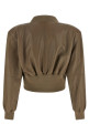 Cropped bomber jacket Brown