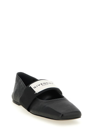 'Sliced Square' ballet flats Black