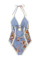 'Awaken' one-piece swimsuit BLUE