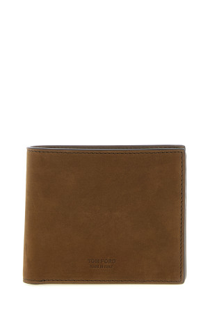 Nubuck leather wallet Brown