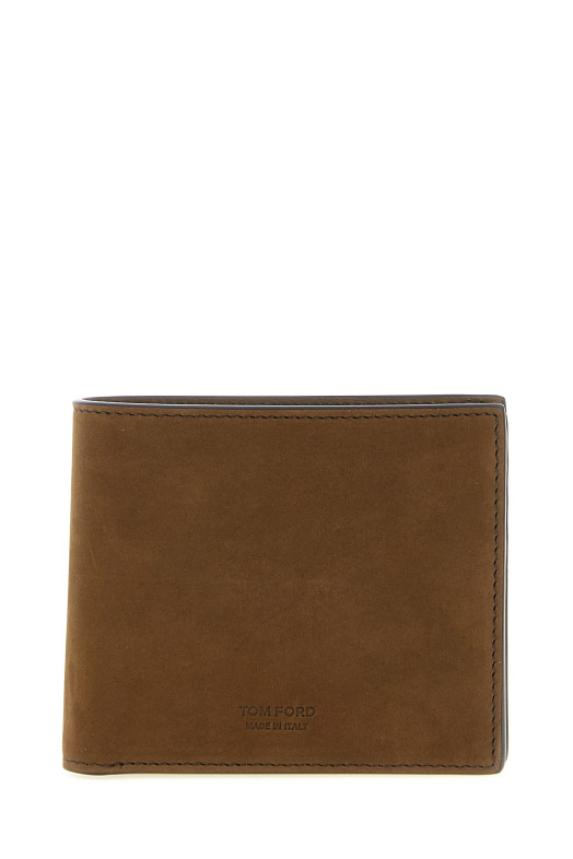 Nubuck leather wallet Brown