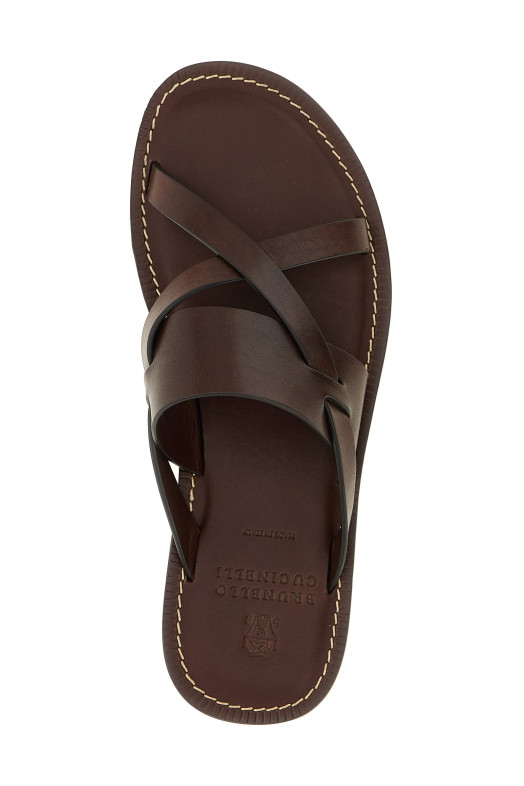 Leather sandals Brown