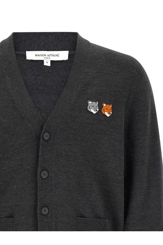 'Double Fox' cardigan Gray