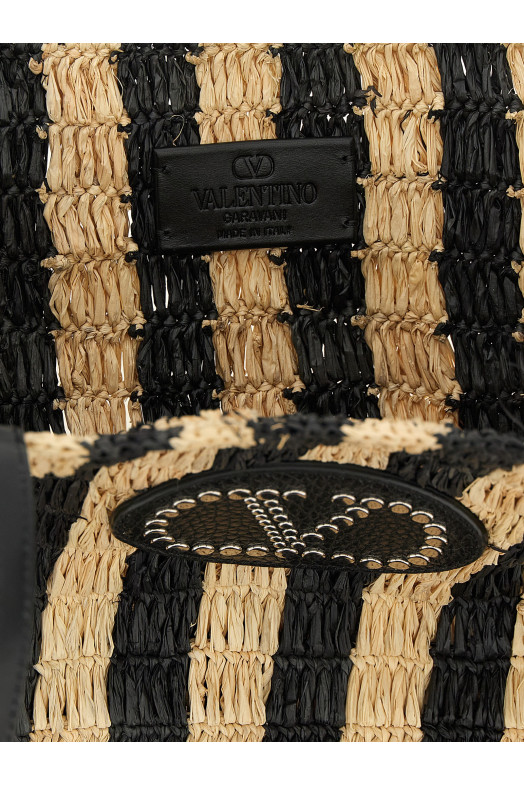 Shopping Valentino Garavani raffia Black