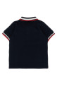 Tricolor trim polo shirt Blue