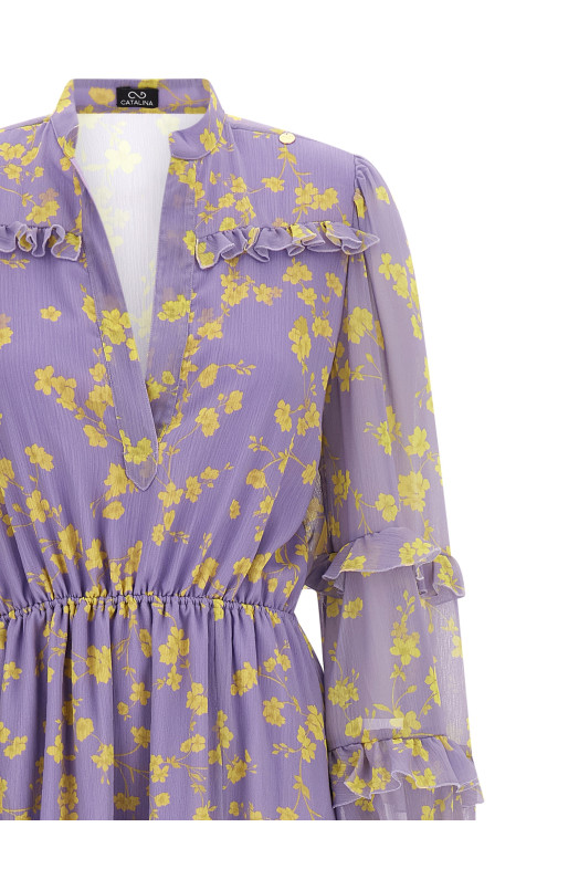 Chiffon dress Purple