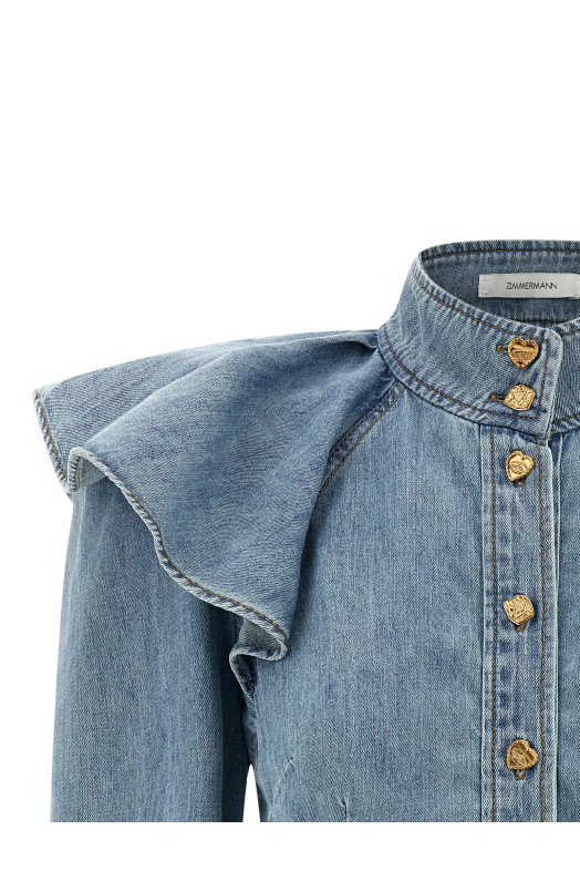 'Crush Denim' blouse Blue