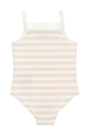Striped one-piece swimsuit Pink