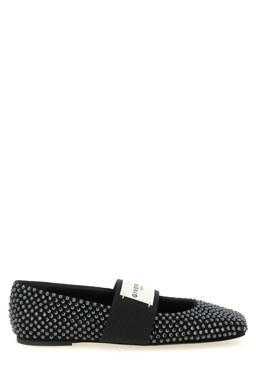 'Sliced Square' ballet flats Black