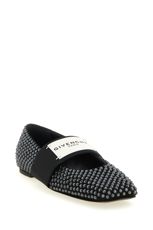 'Sliced Square' ballet flats Black