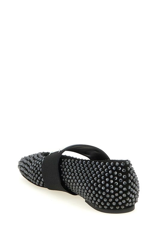 'Sliced Square' ballet flats Black