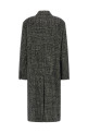 Bouclé wool coat Black-grey