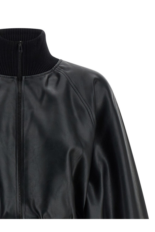 High neck bomber jacket Black